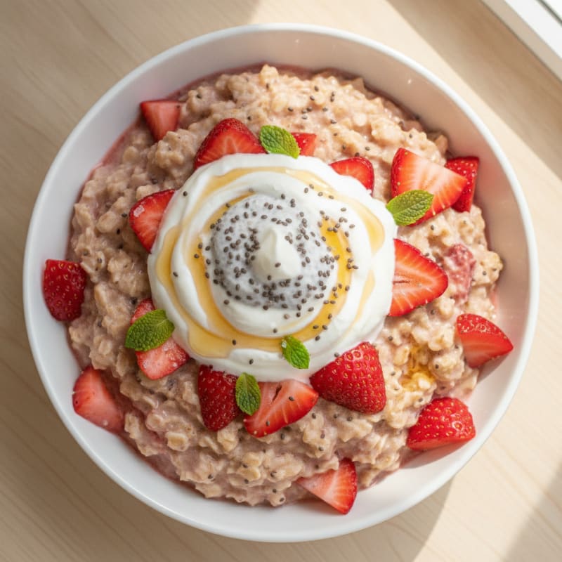 Strawberry Shortcake Overnight Oats