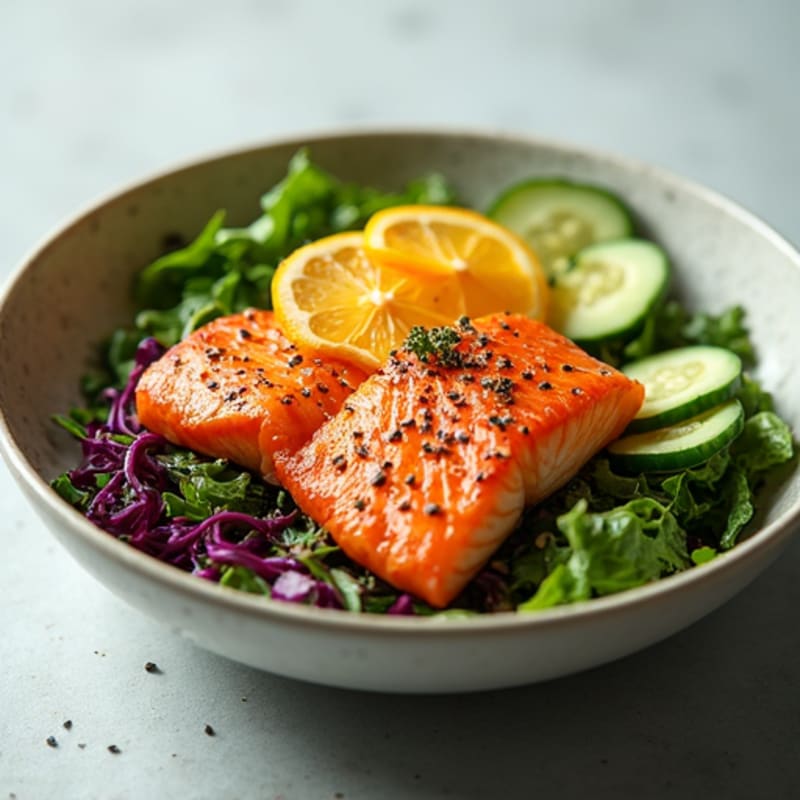 Citrus-Glazed Salmon Protein Bowl with Crunchy Greens
