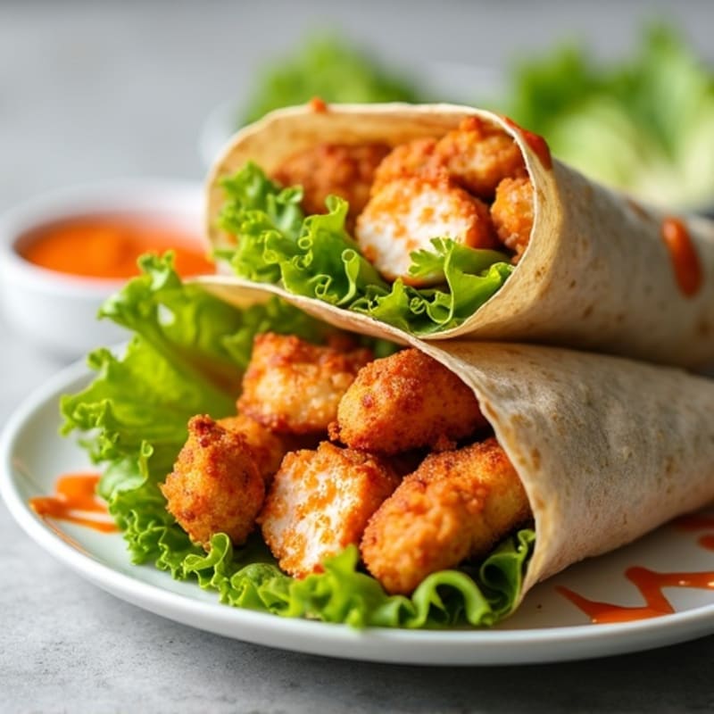 Crispy Buffalo Ranch Chicken Wraps