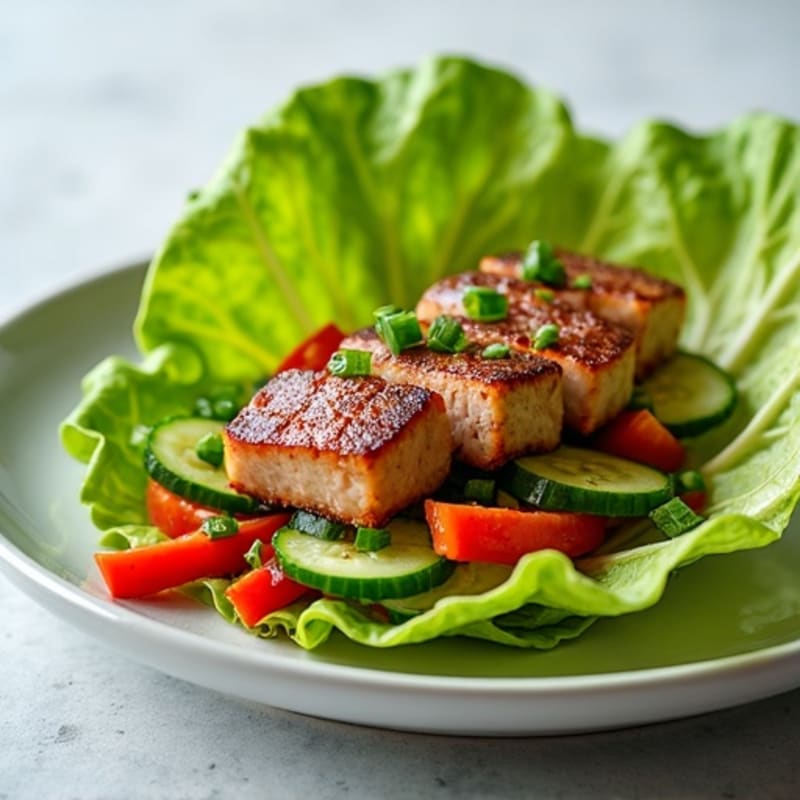 Spicy Seared Tuna Lettuce Wrap