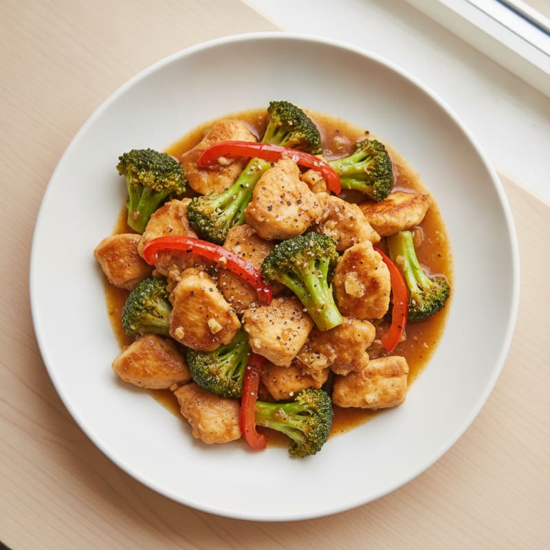Chicken and Broccoli Stir-Fry with Garlic Sauce