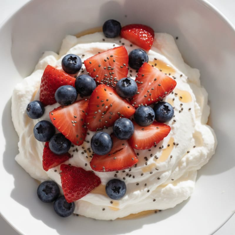 Creamy Greek Yogurt Protein Mousse with Berries