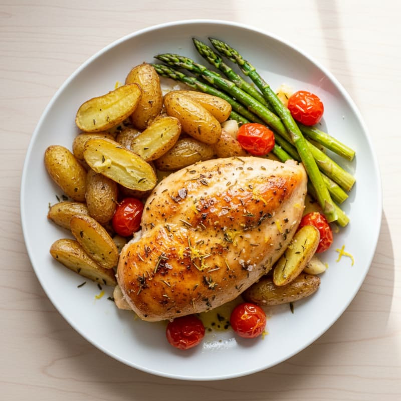 Crispy Lemon-Herb Roasted Chicken