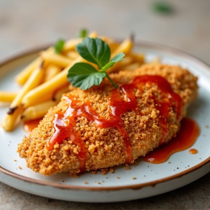 Crispy Baked Chicken with Sticky Sweet and Spicy Glaze