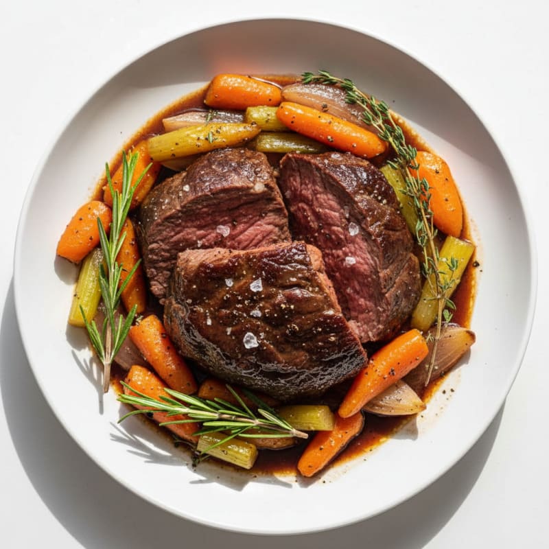 Tender Red Wine Braised Beef