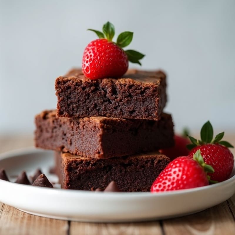 Rich Grain-Free Fudgy Dark Chocolate Brownies