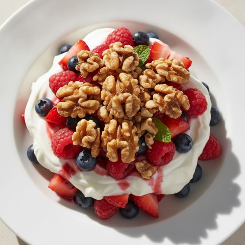 Greek Yoghurt Parfait with Berries and Toasted Nuts