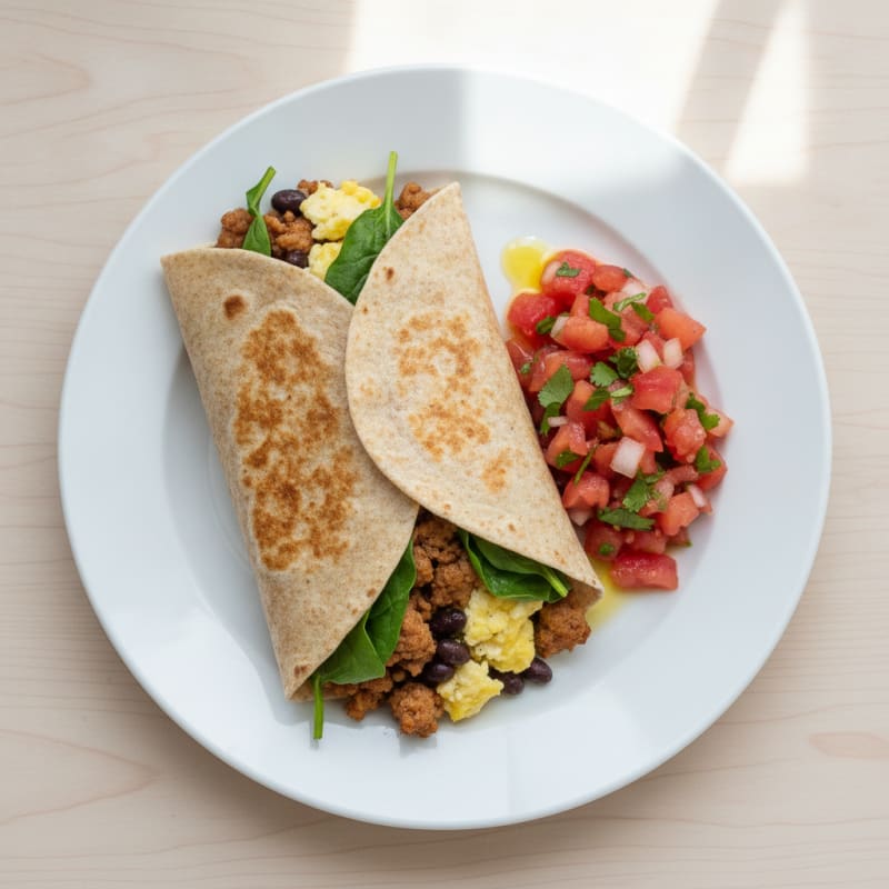 Ultimate Loaded Breakfast Burrito with Salsa