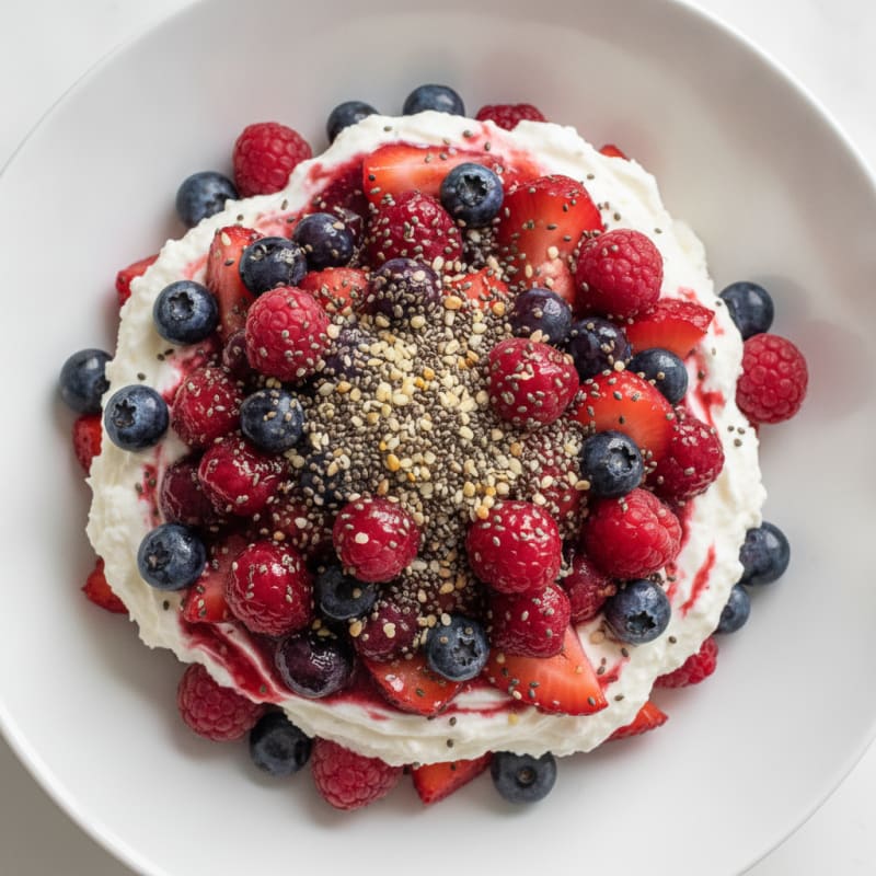 Creamy Greek Yogurt Protein Parfait with Mixed Berries