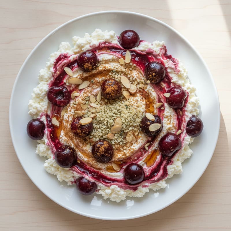 Cottage Cheese Cherry Swirl Delight