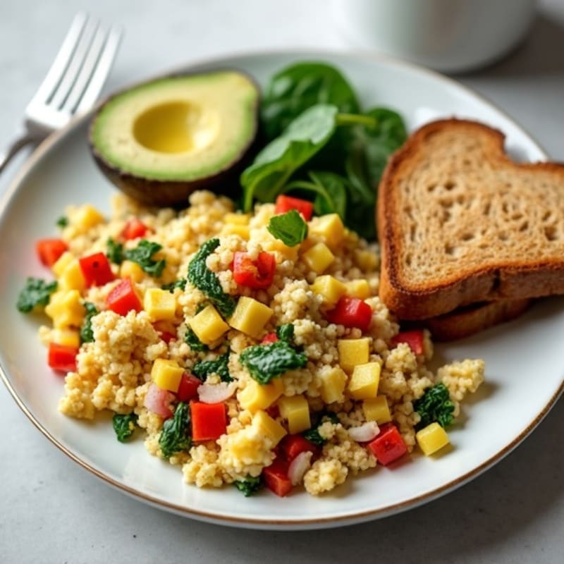 Egg White Veggie Scramble with Lean Ground Turkey