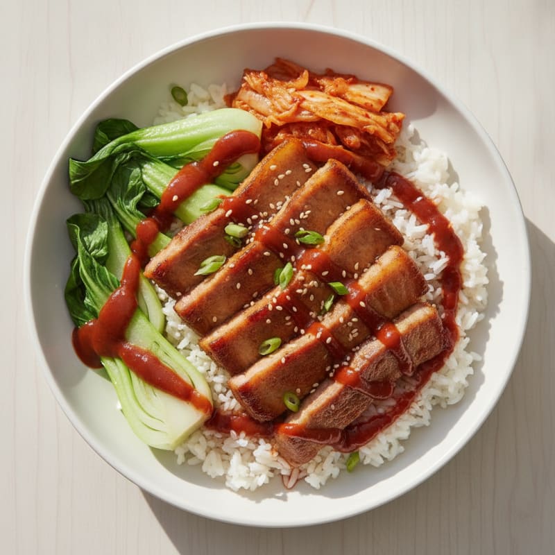 Spicy Gochujang Pork Belly Bowl