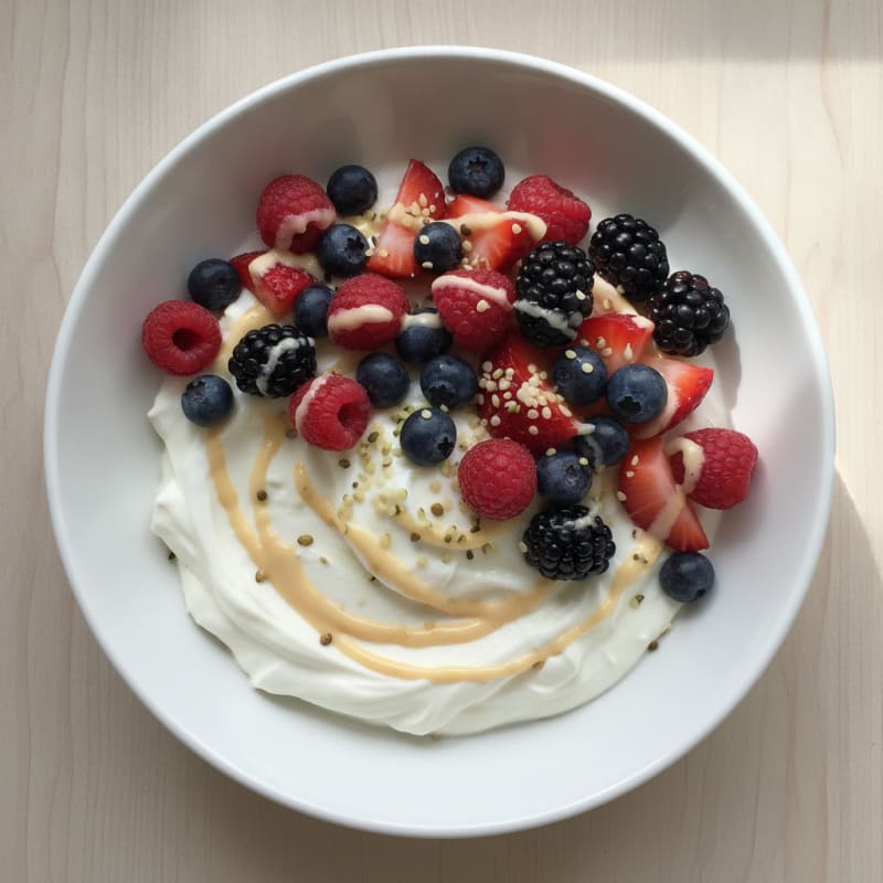 Creamy Greek Yogurt Protein Bowl with Mixed Berries