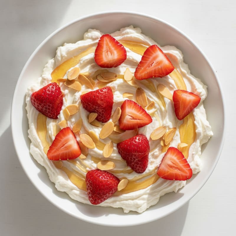 Creamy Greek Yogurt with Whey Protein and Fresh Berries