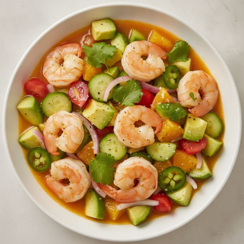 Shrimp Avocado Ceviche with Citrus