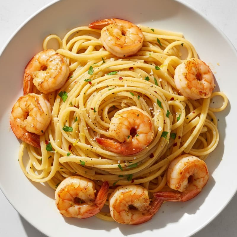 Zesty Garlic Shrimp Scampi with Linguine