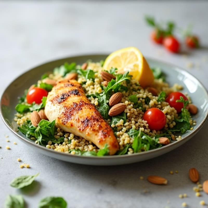 Grilled Chicken and Quinoa Salad with Lemon Vinaigrette