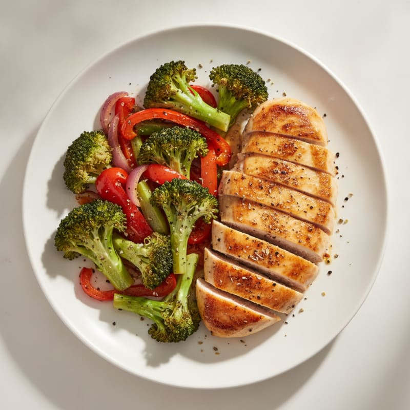 Pan-Seared Chicken with Roasted Vegetables