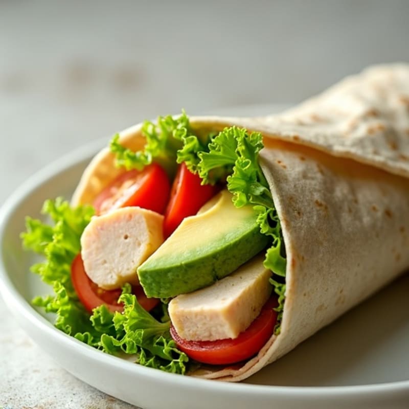 Creamy Avocado Turkey Wraps
