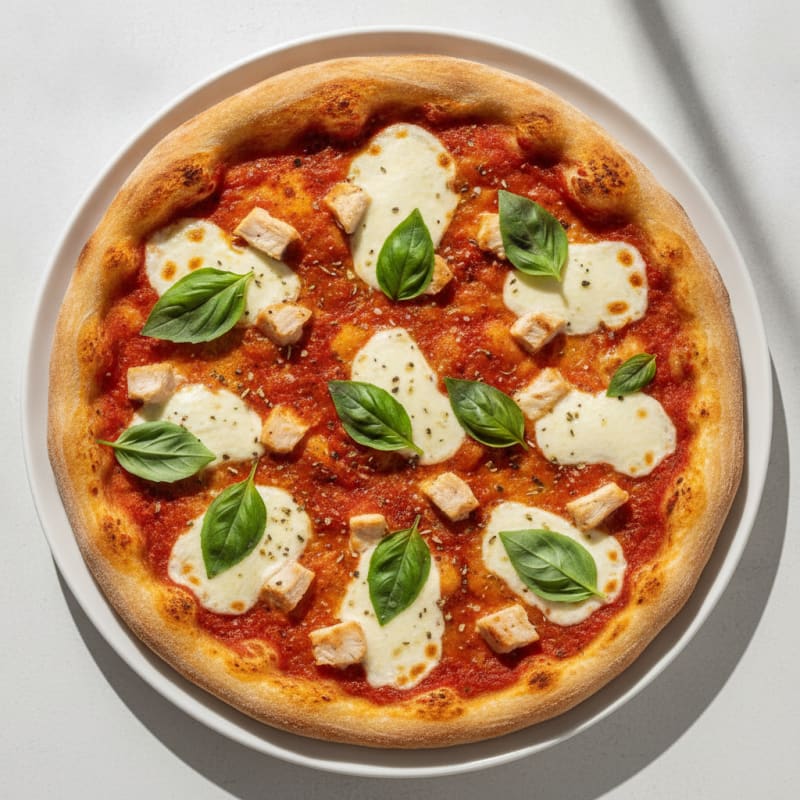 High-Protein Classic Margherita Pizza
