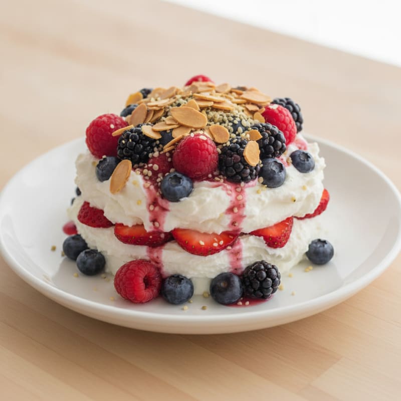 Greek Yogurt Protein Parfait with Mixed Berries