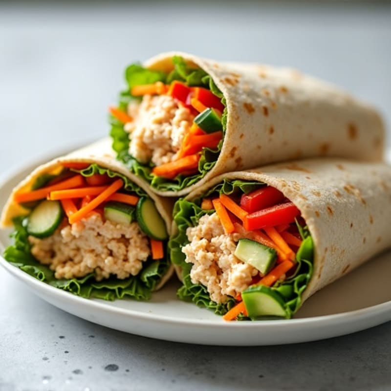 Spicy Tuna Wraps with Crunchy Vegetables