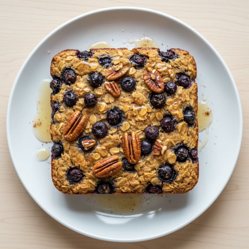 Blueberry Pecan Baked Oatmeal