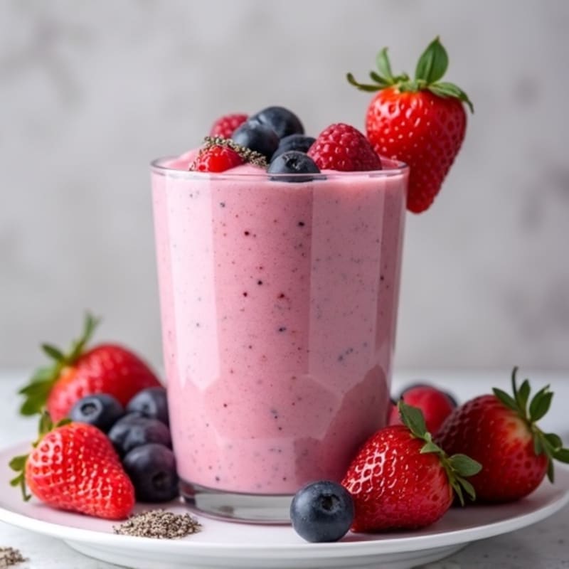 High-Protein Creamy Berry Spinach Smoothie