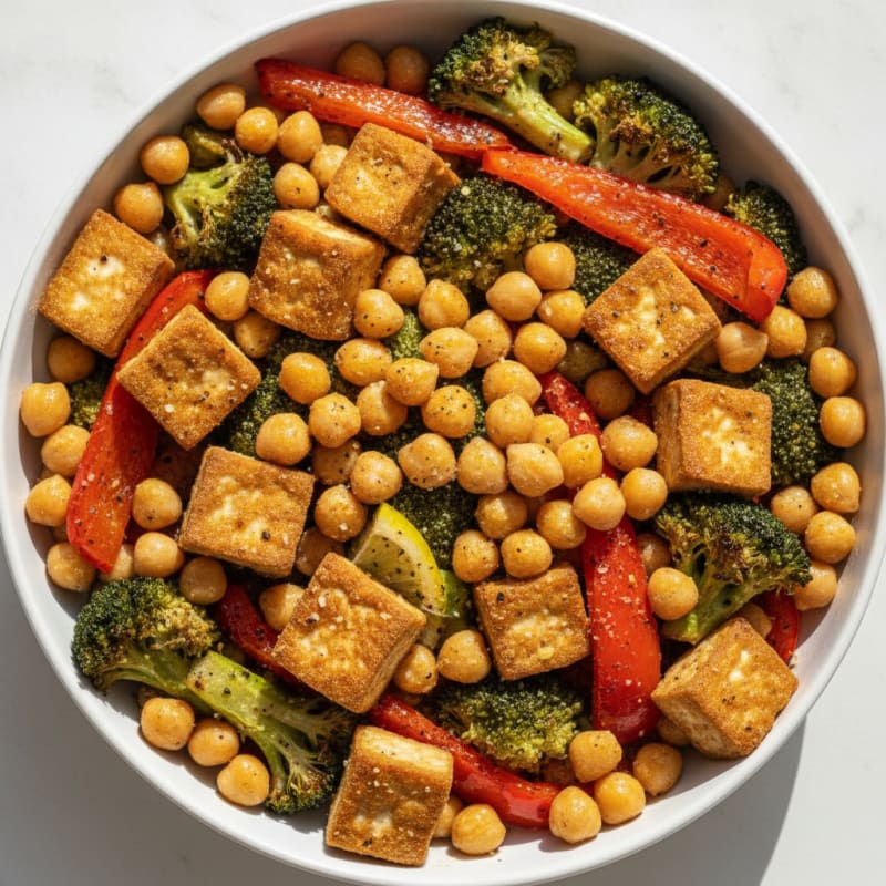 Roasted Vegetable and Chickpea Power Bowl
