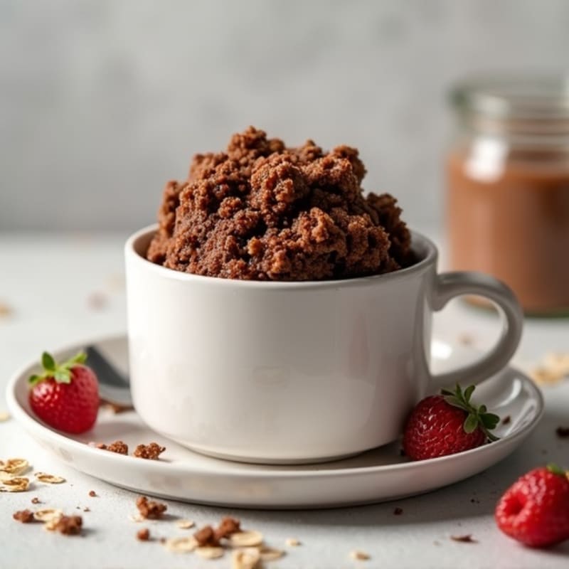 Healthy Chocolate Protein Fluffy Mug Cake