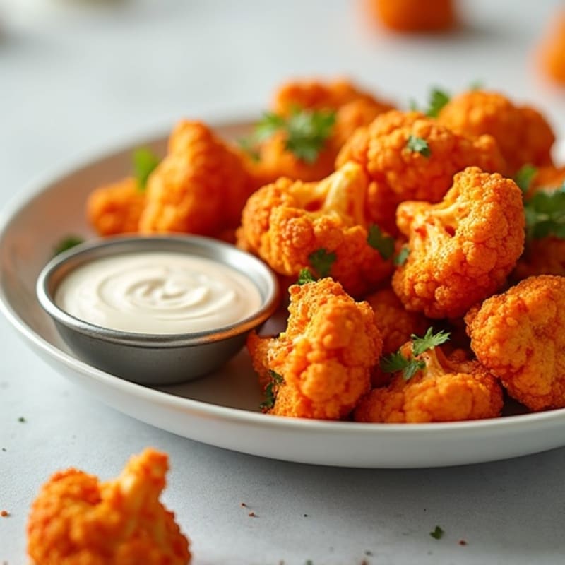 Crispy Buffalo Cauliflower Bites