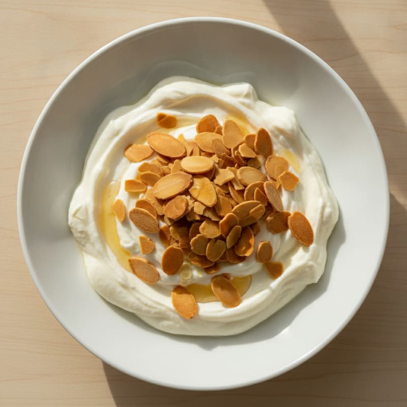 Vanilla Whey Protein Yogurt Bowl with Almonds