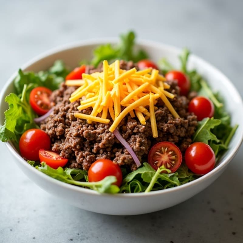 Protein-Packed Ground Beef Cheeseburger Salad
