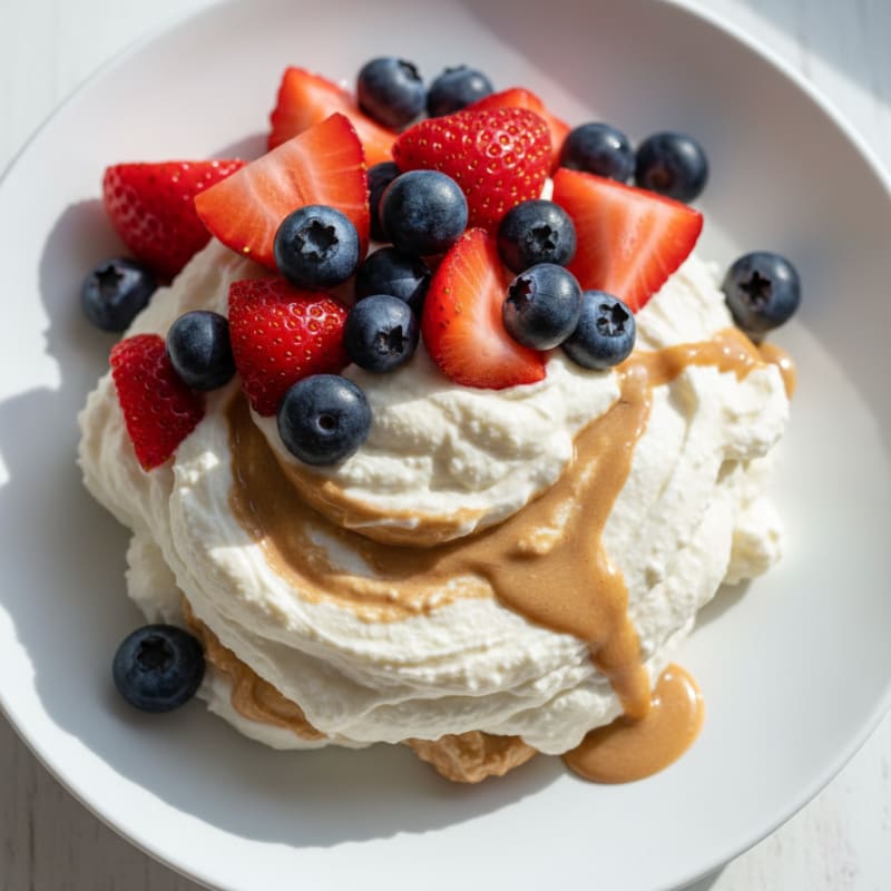 Silky Greek Yogurt Protein Mousse with Fresh Berries