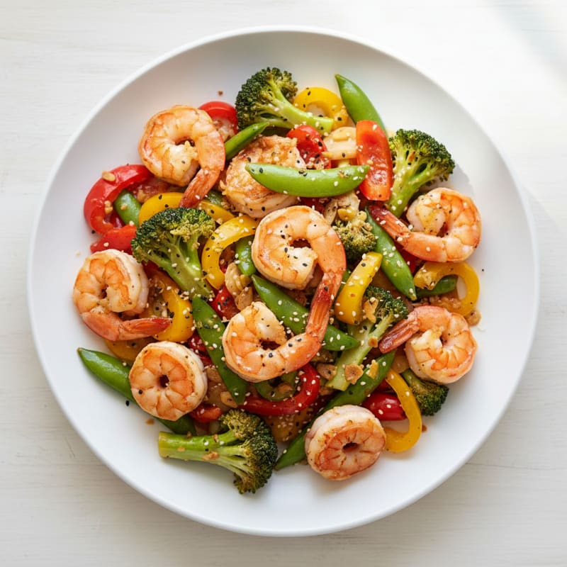 Garlic Shrimp Stir-Fry with Mixed Vegetables