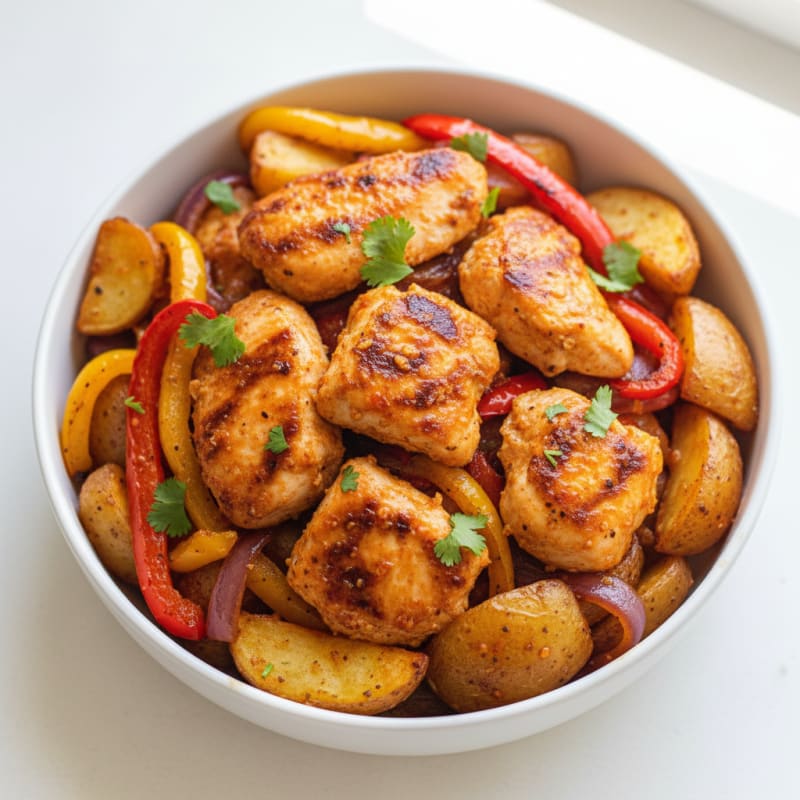 Crispy Chili-Lime Chicken and Potato Bowls