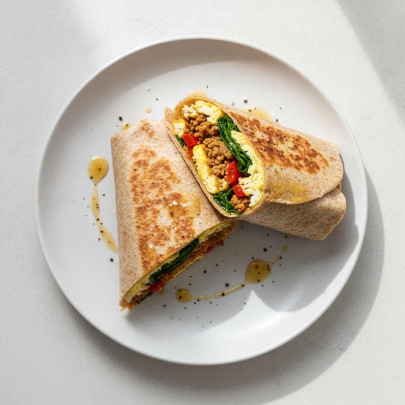 Savory Ground Turkey Breakfast Wrap