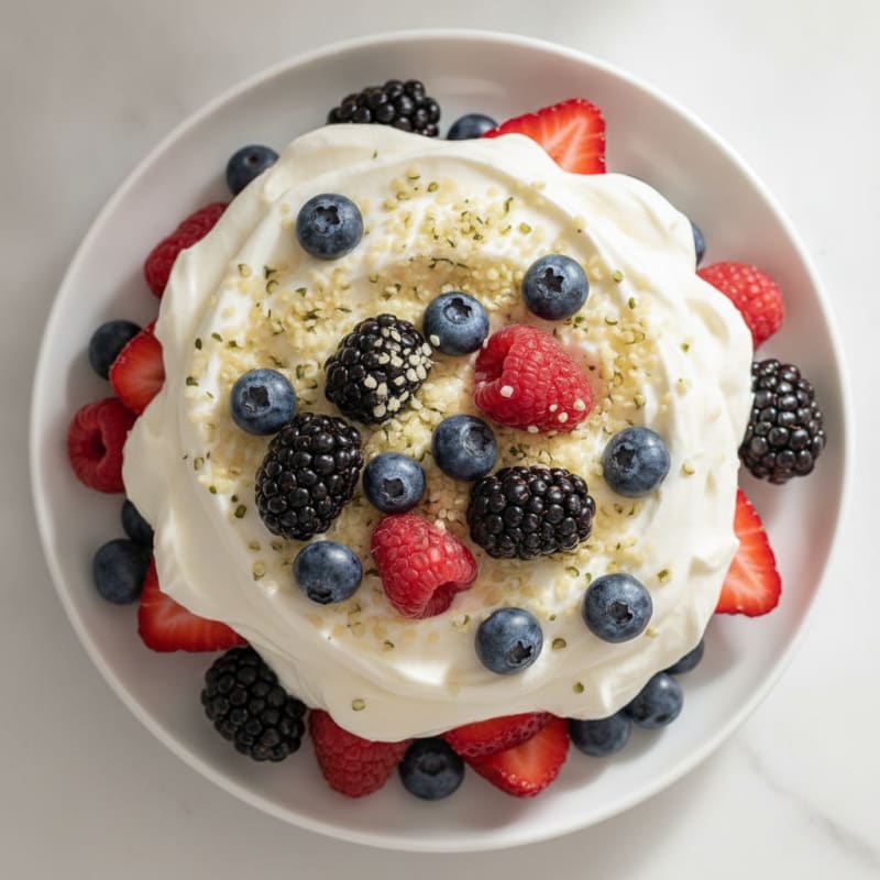 Greek Yogurt Protein Parfait with Mixed Berries