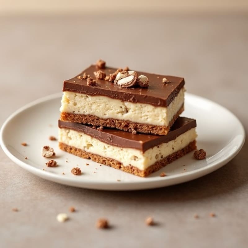 Protein-Rich Greek Yogurt Cheesecake Bars with Cocoa