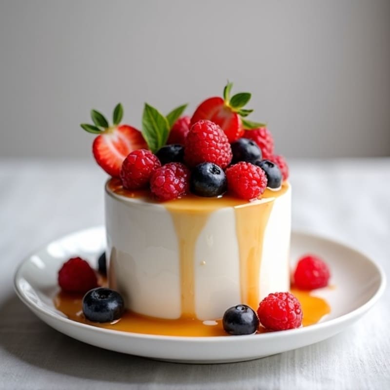 Silky Greek Yogurt Protein Mousse with Berries