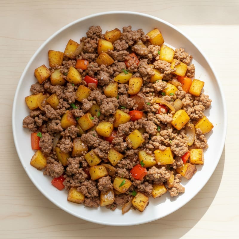 Savory Ground Beef and Potato Skillet