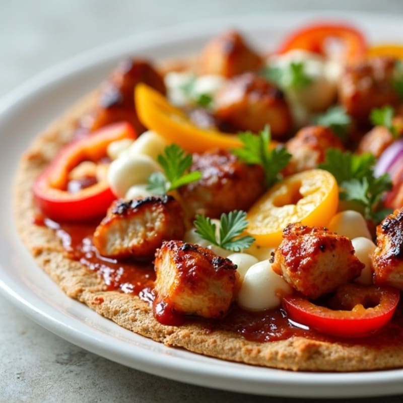 Healthy Crispy BBQ Chicken Pizza