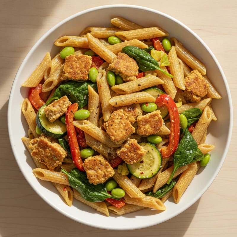 Brown Rice Pasta with Garden Vegetables