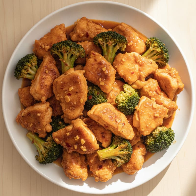 General Tso's Chicken with Broccoli