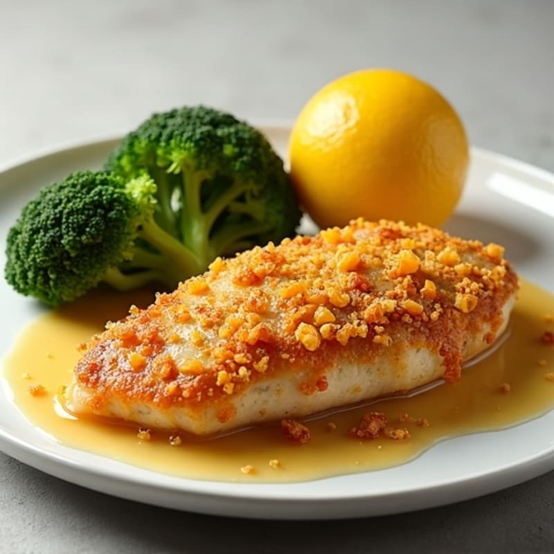 Crispy Baked Orange Glazed Chicken with Roasted Broccoli
