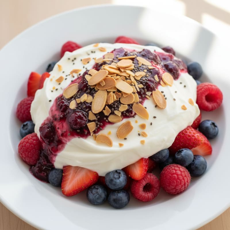 Creamy Greek Yogurt Protein Parfait with Mixed Berries