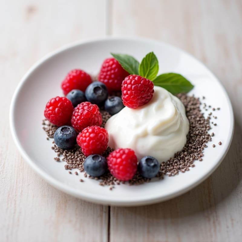 Greek Yogurt with Mixed Berries and Chia Seeds