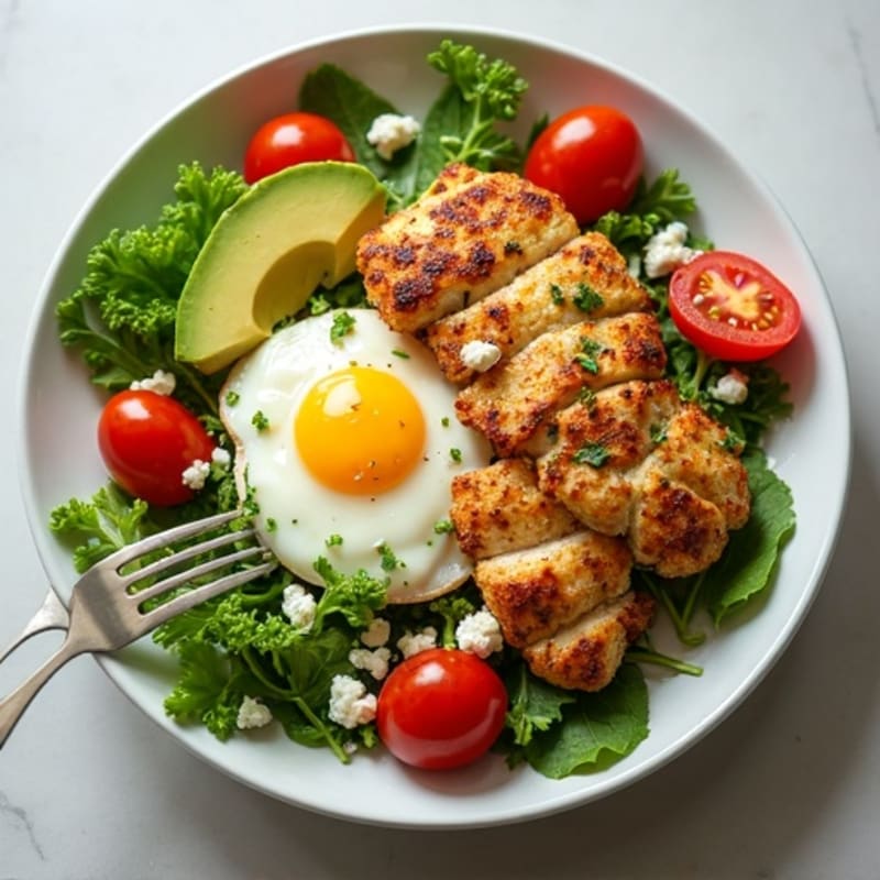 Crispy Chicken Cobb Salad with Fresh Herbs