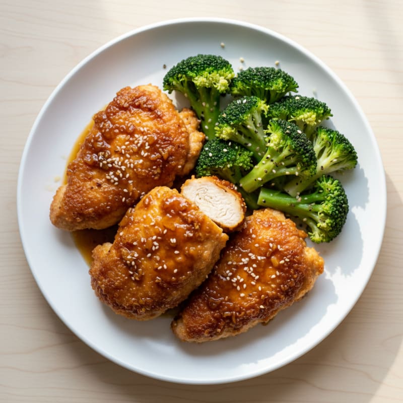 Crispy Teriyaki Glazed Chicken Thighs