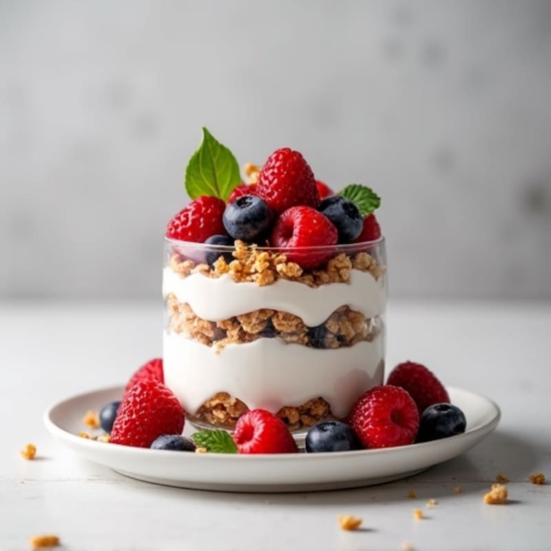 Greek Yogurt Protein Parfait with Berries